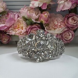 Vintage Sparkling Silver Crystal Bracelet